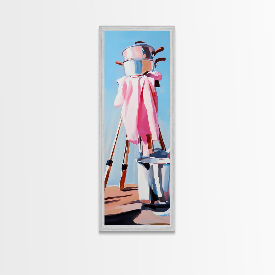 Cooking Still Life, Modern Kitchen Art, Abstract Realism, Framed Canvas Print, Unique Home Decor, Contemporary Art, Chefs Kitchen Wall Art