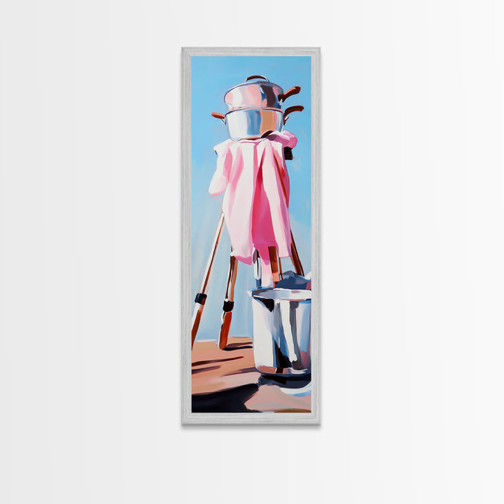 Cooking Still Life, Modern Kitchen Art, Abstract Realism, Framed Canvas Print, Unique Home Decor, Contemporary Art, Chefs Kitchen Wall Art