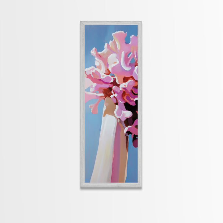 Romantic Bloom, Abstract Flowers, Pastel Art, Canvas Print, Feminine Home Decor, Minimalist Painting, Bedroom Aesthetic, Spring Wall Art