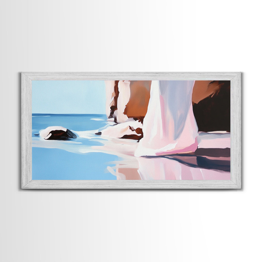 Clifftop View, Ocean Landscape, Canvas Print, Coastal Wall Art, Bohemian Home Decor, Seaside Artwork, Large Wall Art, Living Room