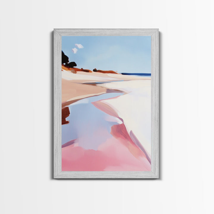 Beach Serenity, Coastal Art, Abstract Seascape, Modern Home Decor, Minimalist Ocean, Canvas Print, Living Room Wall Art, Beach House