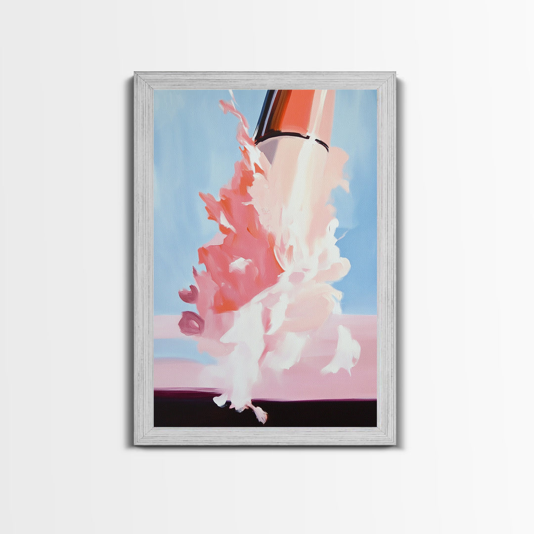 Cosmic Blast, Space Art, Sci-Fi Painting, Framed Canvas Print, Futuristic Wall Art, Modern Home Decor, Space Exploration Artwork