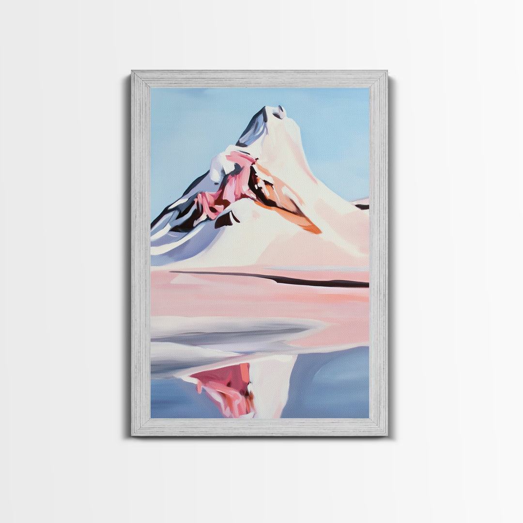 Cherry Blossom Painting, Pink Floral Art, Nature Wall Decor, Framed Canvas Print, Spring Aesthetic, Bedroom Wall Art, Romantic Floral