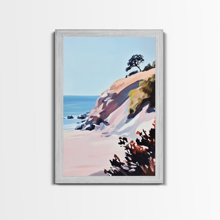 Coastal Cliffs, Ocean View, Seascape, Canvas Print, Beach Wall Art, Modern Home Decor, Minimalist Artwork, Bedroom Wall Art