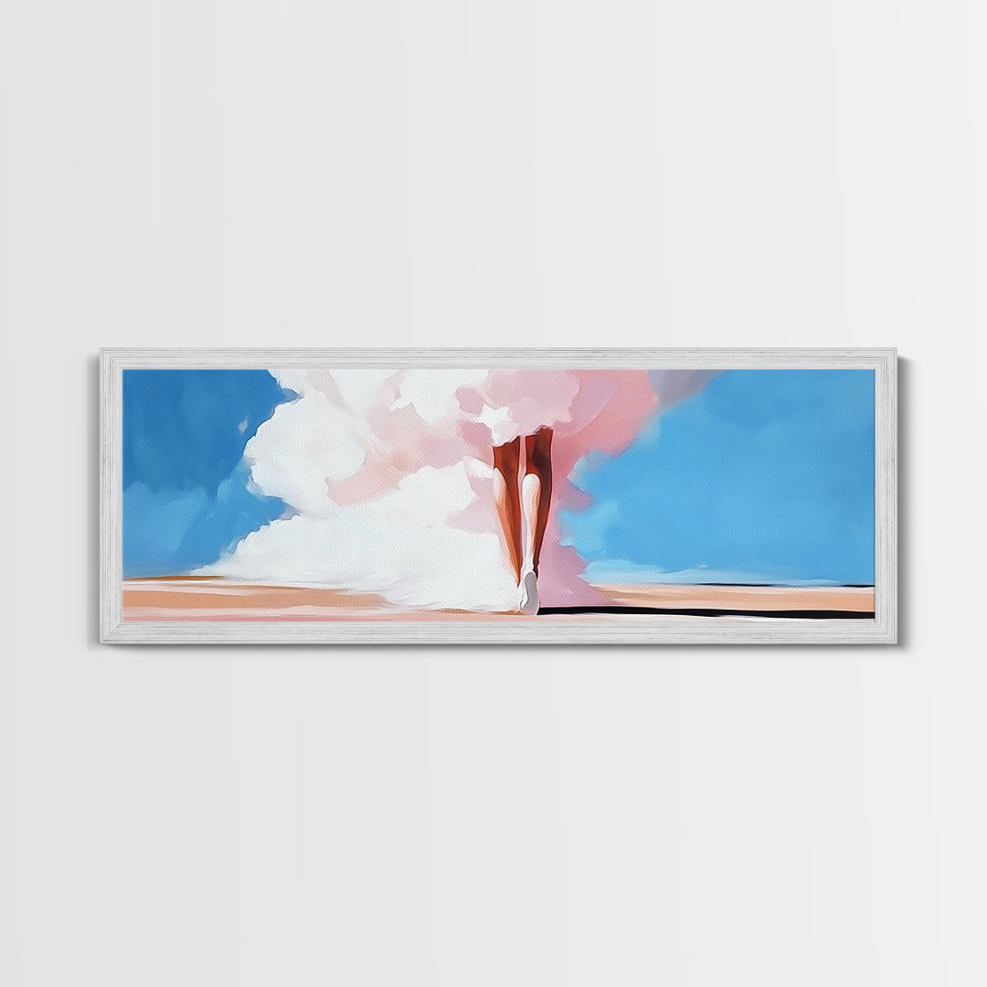 Dreamy Clouds, Surreal Art, Fantasy Landscape, Ethereal Sky, Canvas Print, Bedroom Wall Art, Pastel Minimalist Home Decor