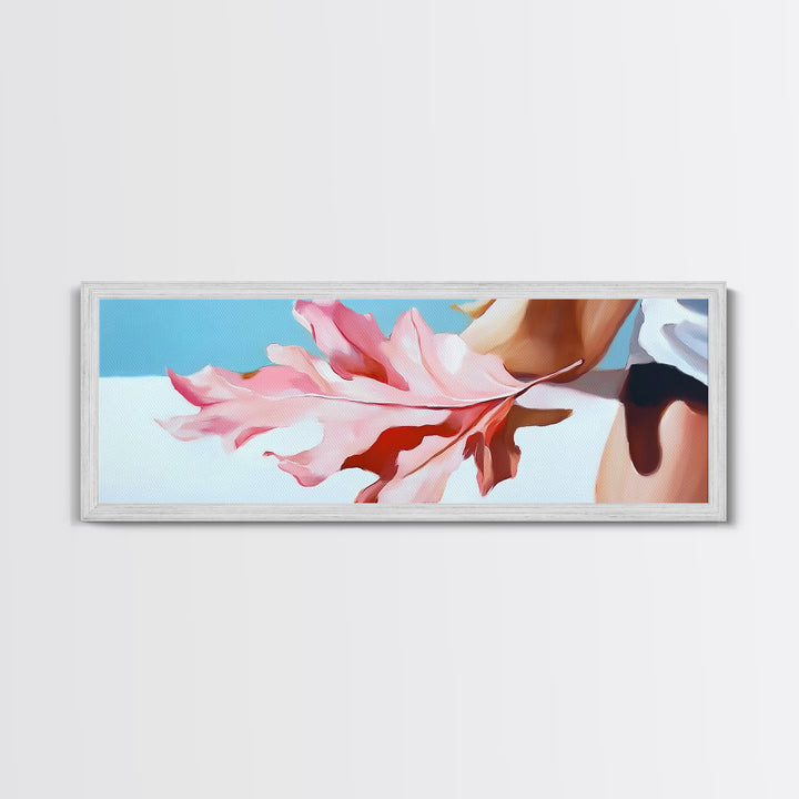 Autumn Leaf, Feminine Hand, Fall Tones, Framed Canvas Print, Cozy Wall Art, Minimalist Fall Decor, Neutral Aesthetic, Boho Art