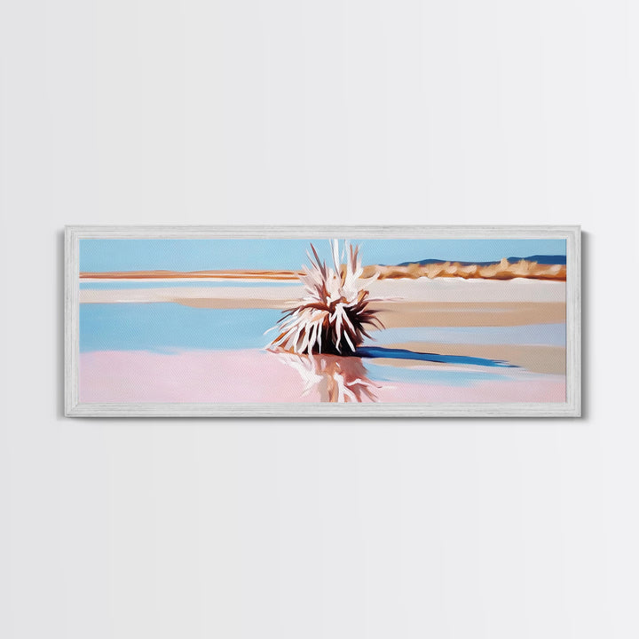 Desert Plant, southwestern wall art, arid landscape print, nature-inspired home decor, framed canvas print, boho aesthetic