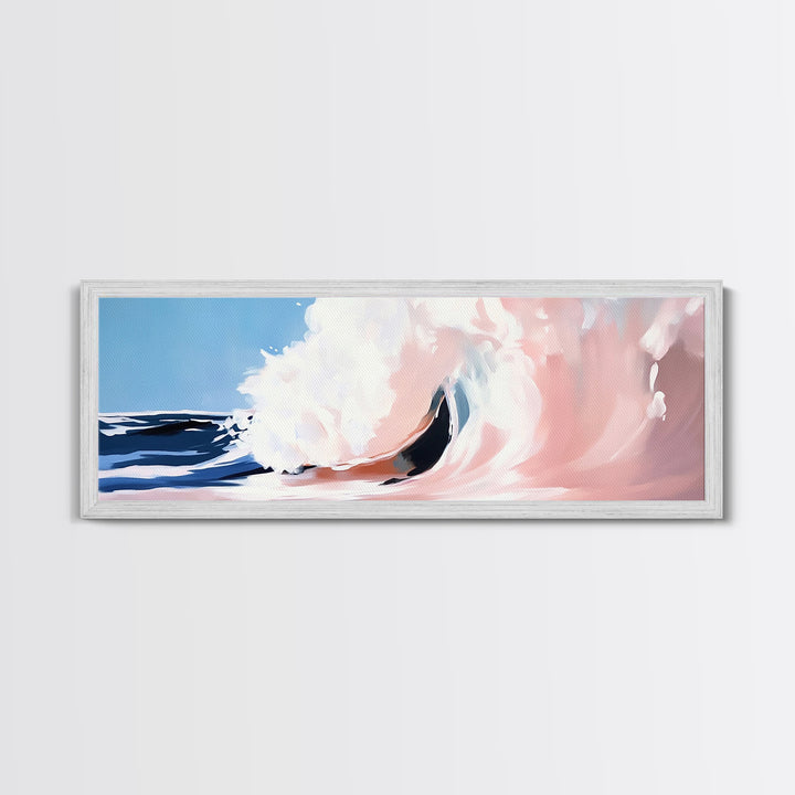 Rolling Wave, Ocean Motion, Coastal Energy, Surf Aesthetic, Canvas Print, Modern Beach Art, Living Room Wall Art, Nautical Decor