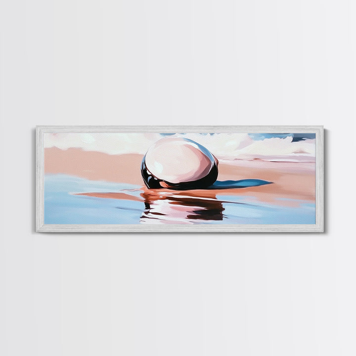 Ocean Reflection, Beach Art, Coastal Decor, Canvas Print, Minimalist Wall Art, Modern Seascape, Nautical Art, Bedroom Wall Art