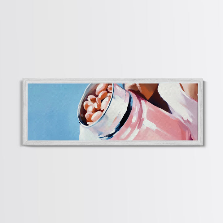 Coffee Beans Painting, Kitchen Wall Art, Warm Aesthetic Print, Coffeehouse Decor, Large Canvas Print, Modern Minimalist Art, Cafe Decor