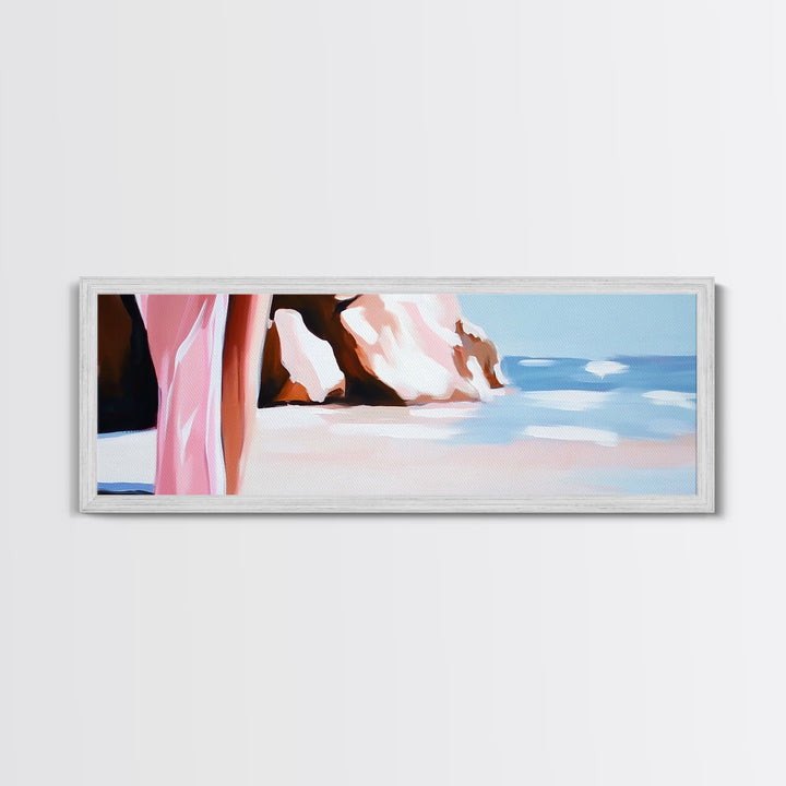 Ocean Breeze, Beach Vibes, Pastel Seascape, Summer Aesthetic, Canvas Print, Coastal Home Art, Boho Wall Art, Bedroom Decor