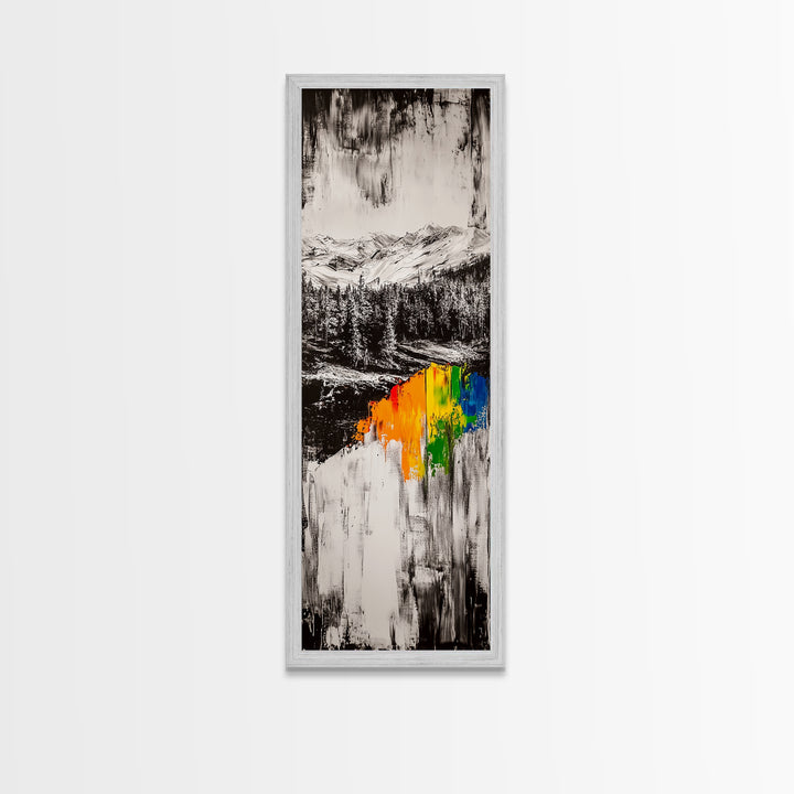 Autumn Hills, Colorful Fall Landscape, Rustic Cabin Art, Modern Impressionist, Vibrant Nature Scene, Canvas Print