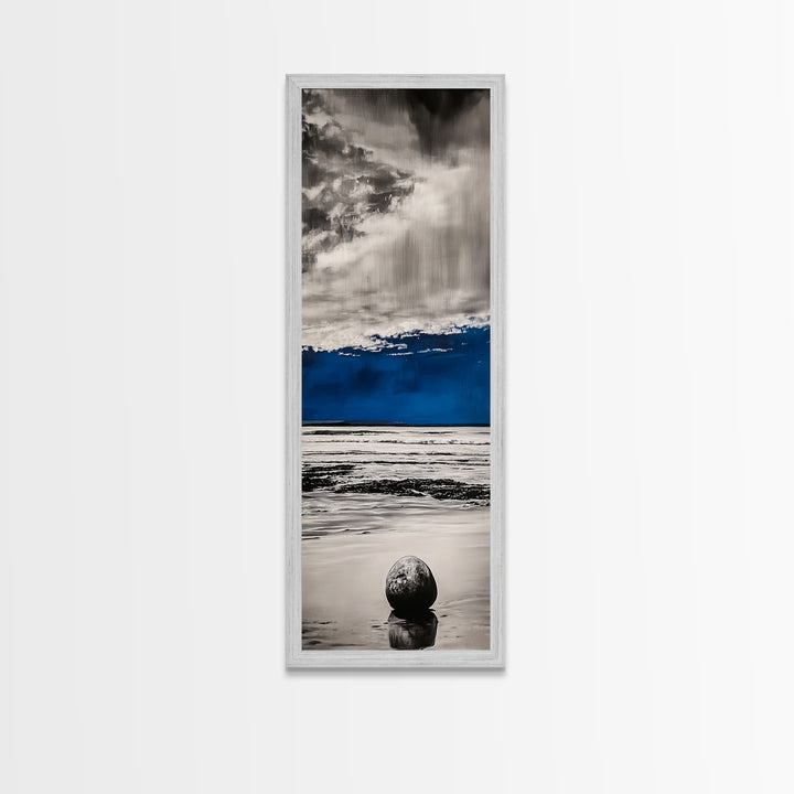 Ocean Meditation, Serene Seascape, Minimalist Blue, Canvas Print, Beach House Wall Art, Tranquil Coastal Decor, Relaxing Waves