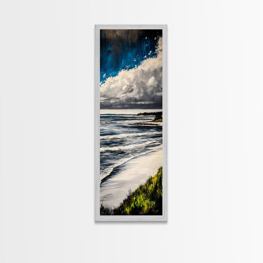 Coastal Blue, Canvas Print, Ocean Painting, Beach House Wall Art, Modern Seascape, Nautical Art, Office Wall Decor, Contemporary Artwork
