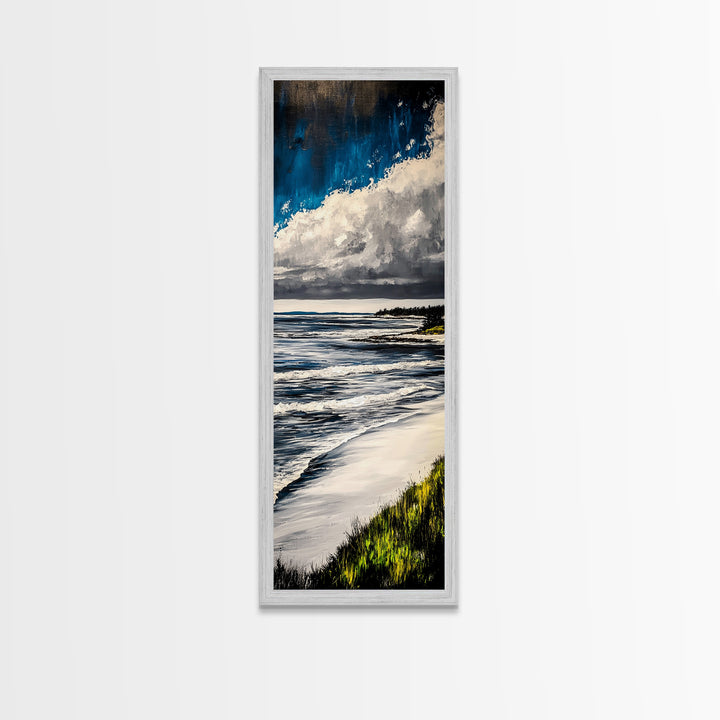 Coastal Blue, Canvas Print, Ocean Painting, Beach House Wall Art, Modern Seascape, Nautical Art, Office Wall Decor, Contemporary Artwork