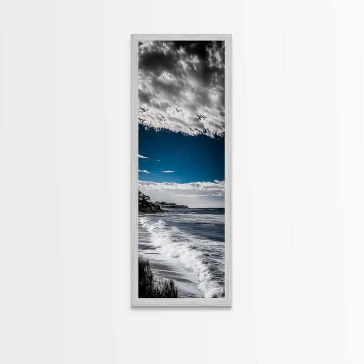 Blue Ocean Waves, Coastal Wall Art, Seascape Photography, Modern Beach Decor, Nautical Art, Living Room Wall Art, Canvas Print