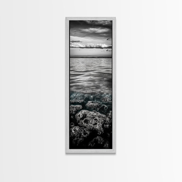 Ocean Depths, Coastal Art, Black and White Photography, Canvas Print, Beach Wall Art, Nautical Decor, Ocean Print, Modern Home Decor