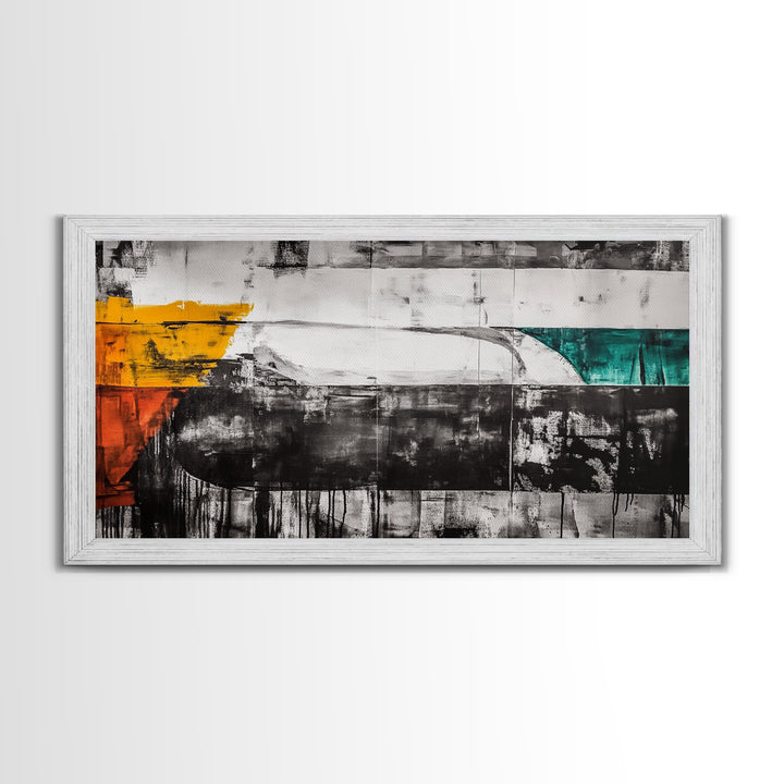 Abstract Art, Modern Minimalist, Black and White, Canvas Print, Bold Geometric, Office Wall Art, Contemporary Home Decor, Unique Design