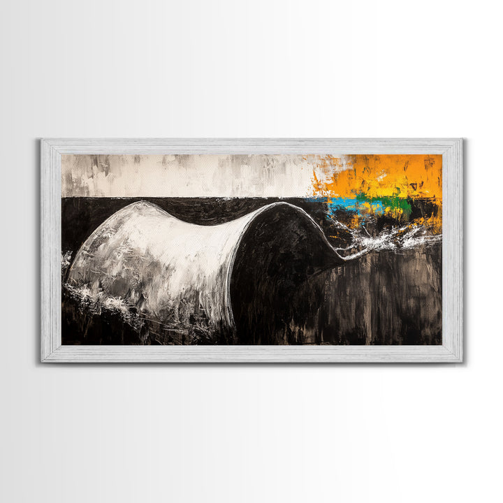 Abstract Curve, Modern Canvas Print, Minimalist Wall Art, Contemporary Painting, Neutral Home Decor, Office Wall Art, Large Canvas