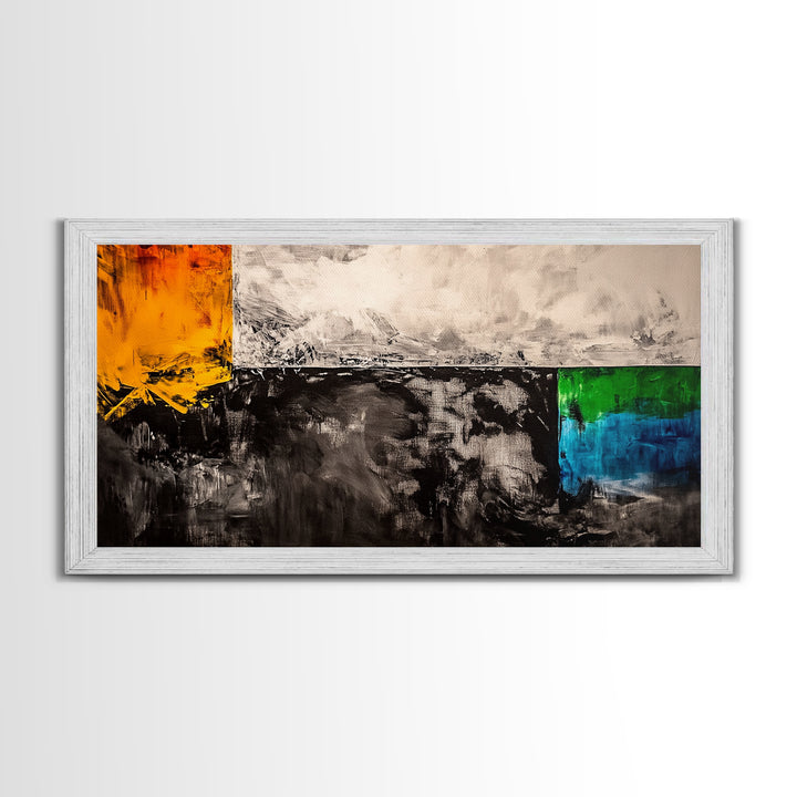 Geometric Blocks, Modern Canvas Print, Abstract Colorful Art, Contemporary Wall Decor, Mid Century Design, Office or Living Room Art