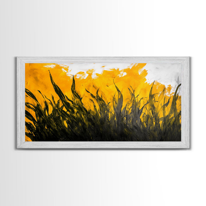 Abstract Grass, Autumn Tones, Nature Art, Canvas Print, Fall Decor, Farmhouse Art, Earthy Tones, Bedroom Wall Art, Rustic Home Decor