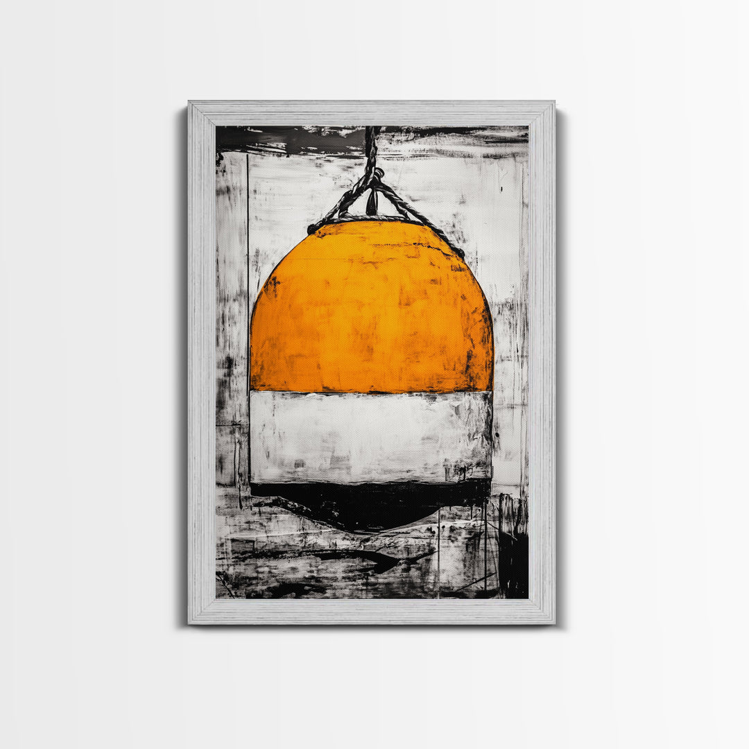 Nautical, Lobster Buoy, Coastal Wall Art, Canvas Print, Maritime Decor, Beach House Art, Ocean Aesthetic, Rustic Nautical Home