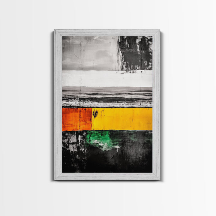 Ocean Horizon, Abstract Seascape, Coastal Wall Art, Modern Beach Decor, Living Room Art, Minimalist Ocean Painting, Canvas Print