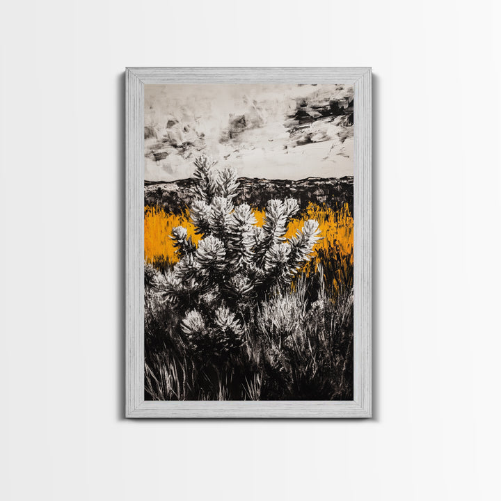 Nature Artwork, Desert Landscape, Western Home Decor, Canvas Print, Rustic Wall Art, Black and White Art, Fall Inspired Artwork