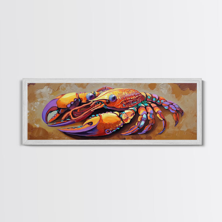 Crustacean Duo, Bright Lobsters, Sea Creatures, Coastal Kitchen, Canvas Print, Nautical Wall Decor, Boho Art, Vibrant Beach House Accent