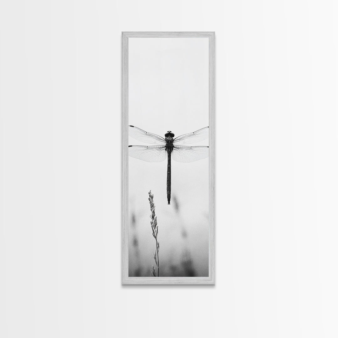 Dragonfly, Nature Wall Art, Insect Print, Minimalist Style, Canvas Print, Neutral Wall Decor, Bedroom Wall Art, Boho Botanical Insect