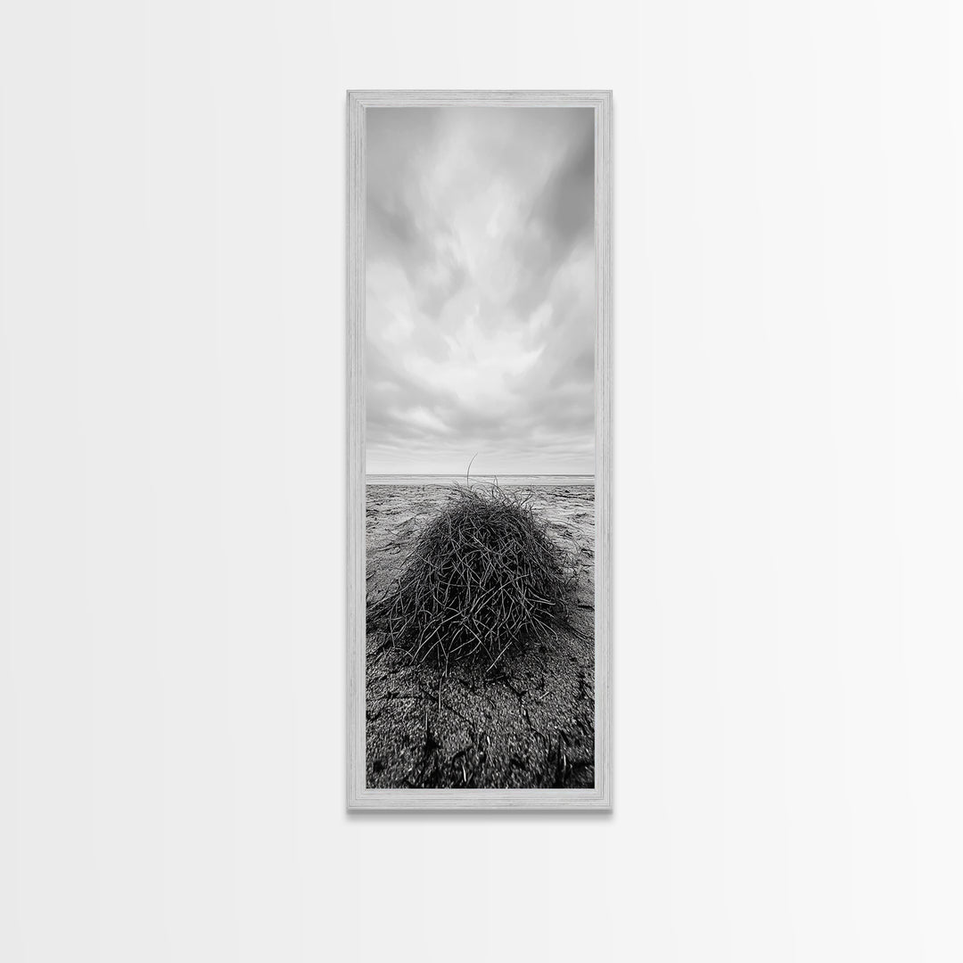 Drift Bundle, Desert Shore, Coastal Minimal, Framed Canvas Print, Moody Beach Photography, Boho Wall Decor, Autumn Entryway Art