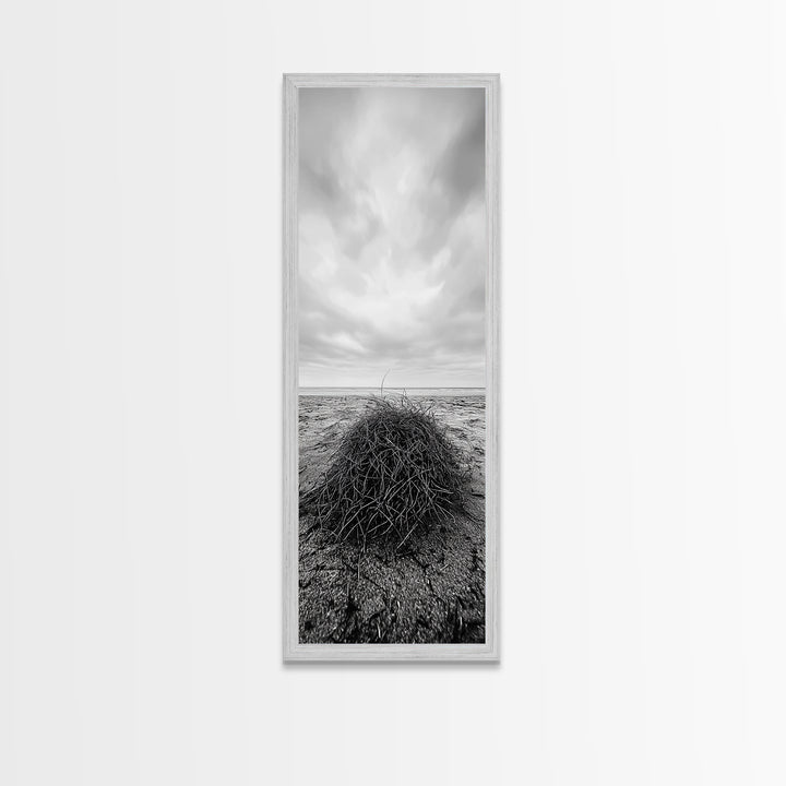 Drift Bundle, Desert Shore, Coastal Minimal, Framed Canvas Print, Moody Beach Photography, Boho Wall Decor, Autumn Entryway Art