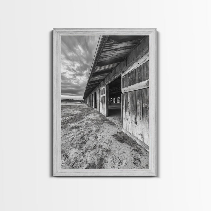 Rustic Barn, Weathered Wood, Country Charm, Canvas Print, Farmhouse Wall Art, Autumn Decor, Entryway Rustic Home Accent, Living Room Art