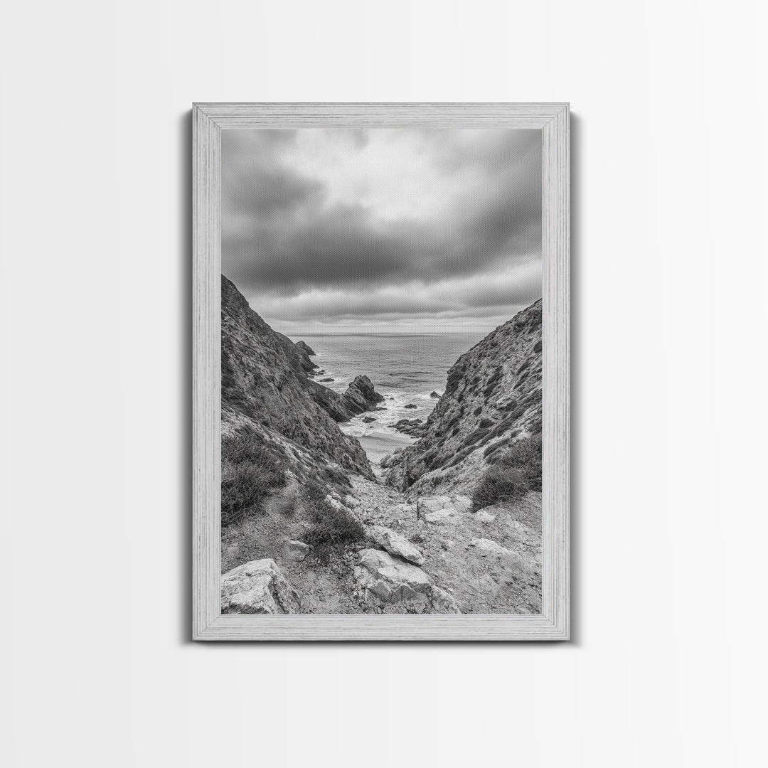 Ocean Cliffs, Rugged Coast, Seascape Photography, Travel Inspiration, Canvas Print, Hallway Wall Art, Coastal Modern Decor, Ocean View