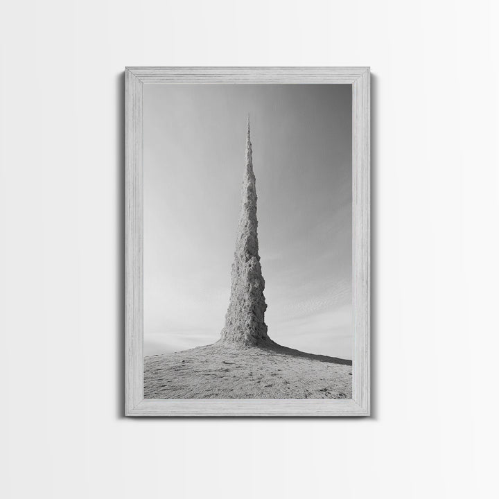 Rock Spire, Desert Sculpture, Abstract Form, Canvas Print, Surreal Landscape Art, Minimalist Wall Decor, Earthy Modern Home Accent