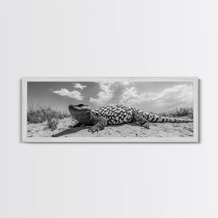 Desert Lizard, Reptile Closeup, Sunbaked Texture, Canvas Print, Wildlife Photography, Bold Wall Art, Southwestern Living Room