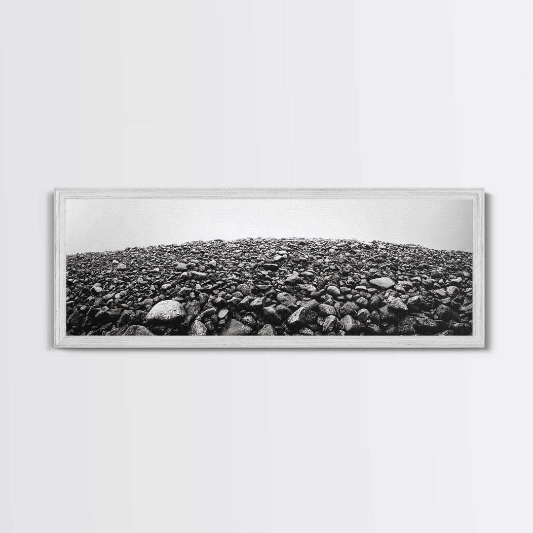 Rock Hill, Stone Texture, Natural Abstract, Canvas Print, Minimalist Wall Art, Monochrome Decor, Modern Entryway Art, Hallway Print