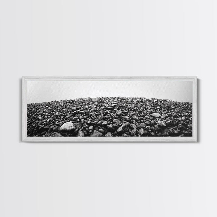 Rock Hill, Stone Texture, Natural Abstract, Canvas Print, Minimalist Wall Art, Monochrome Decor, Modern Entryway Art, Hallway Print
