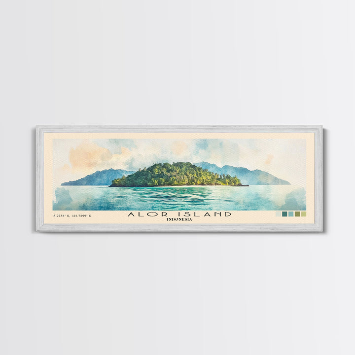 Alor Island, Indonesia Watercolor Print, Vacation Gift, Indonesia Wall Art, Beach Painting, Beach Decor, Beach Or Lakehouse Art