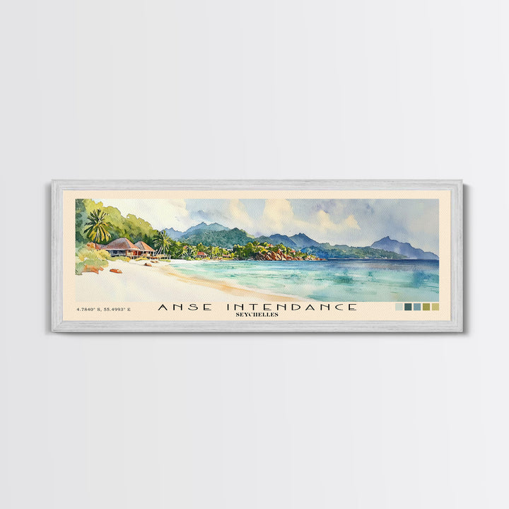 Anse Intendance, Seychelles Watercolor Print, Vacation Gift, Seychelles Wall Art, Vacation Wall Art, Vacatation Memories, Beach Decor, Beach Or Lakehouse Art