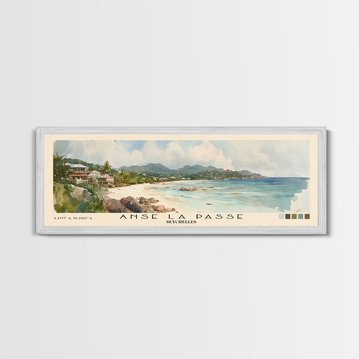 Anse La Passe, Seychelles Watercolor Print, Vacation Gift, Seychelles Wall Art, Beach Painting, Beach Decor, Beach Or Lakehouse Art