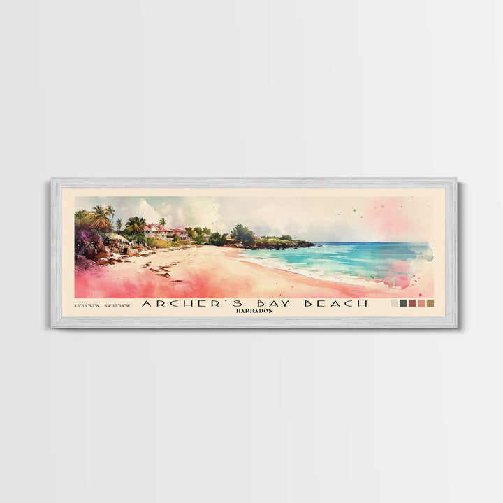 Archer’s Bay Beach, Barbados Watercolor Print, Vacation Gift, Barbados Wall Art, Vacation Wall Art, Vacatation Memories, Beach Decor, Beach Or Lakehouse Art
