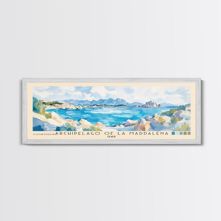 Archipelago of La Maddalena, Italy Watercolor Print, Vacation Gift, Italy Wall Art, Beach Painting, Beach Decor, Beach Or Lakehouse Art