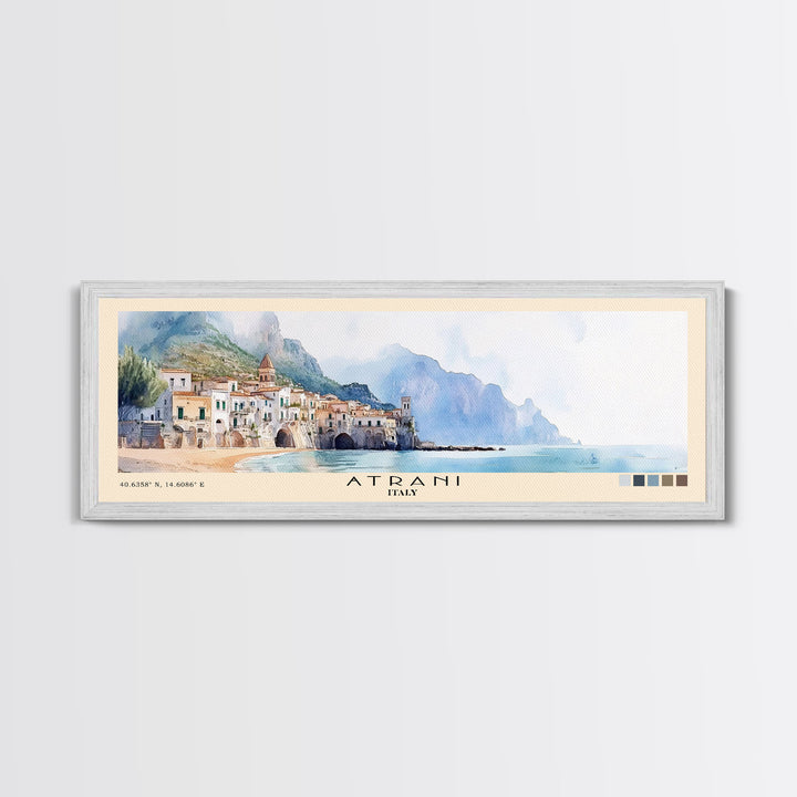 Atrani, Italy Watercolor Beach Print, Vacation Gift, Italy Wall Art, Beach Painting, Beach Decor, Beach Painting