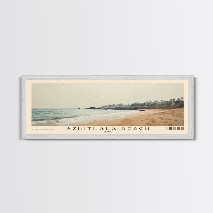 Azhithala Beach, India Watercolor Print, Vacation Gift, India Wall Art, Beach Painting, Beach Decor, Beach Or Lakehouse Art