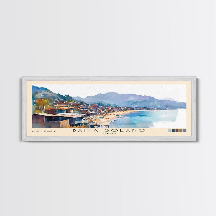 Bahia Solano, Colombia Watercolor Print, Vacation Gift, Colombia Wall Art, Beach Painting, Beach Decor, Beach Or Lakehouse Art
