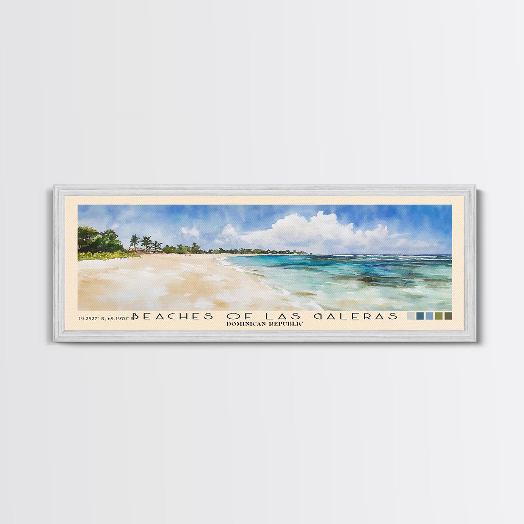 Beaches of Las Galeras, Dominican Republic Watercolor Print, Vacation Gift, Dominican Republic Wall Art, Beach Painting, Beach Decor, Beach Or Lakehouse Art