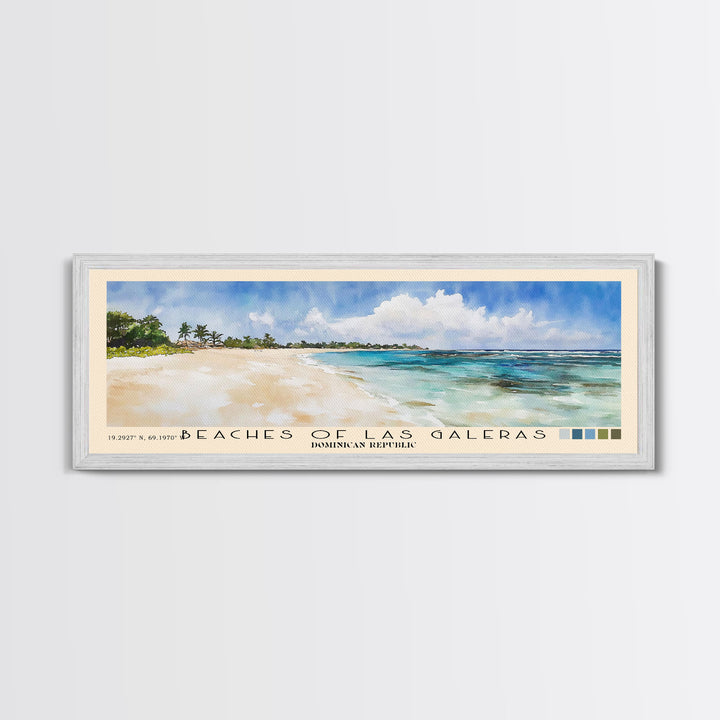 Beaches of Las Galeras, Dominican Republic Watercolor Print, Vacation Gift, Dominican Republic Wall Art, Beach Painting, Beach Decor, Beach Or Lakehouse Art