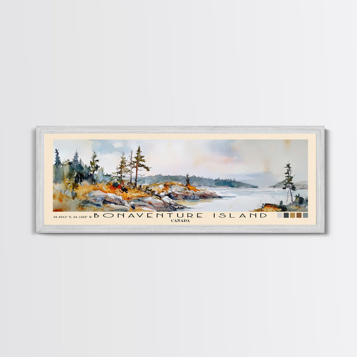 Bonaventure Island, Canada Watercolor Beach Print, Vacation Gift, Canada Wall Art, Beach Painting, Beach Decor, Beach Painting