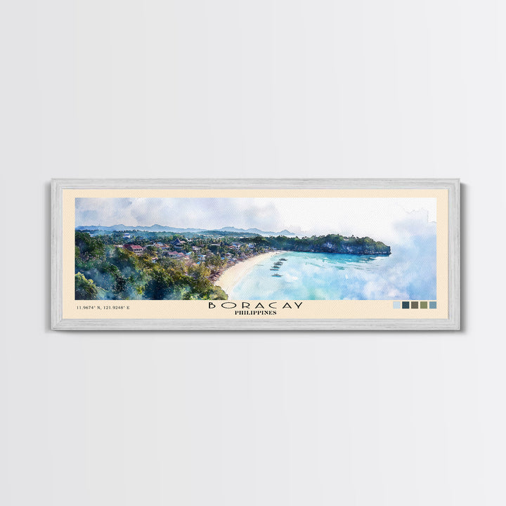Boracay, Philippines Watercolor Print, Vacation Gift, Philippines Wall Art, Vacation Wall Art, Vacatation Memories, Beach Decor, Beach Or Lakehouse Art